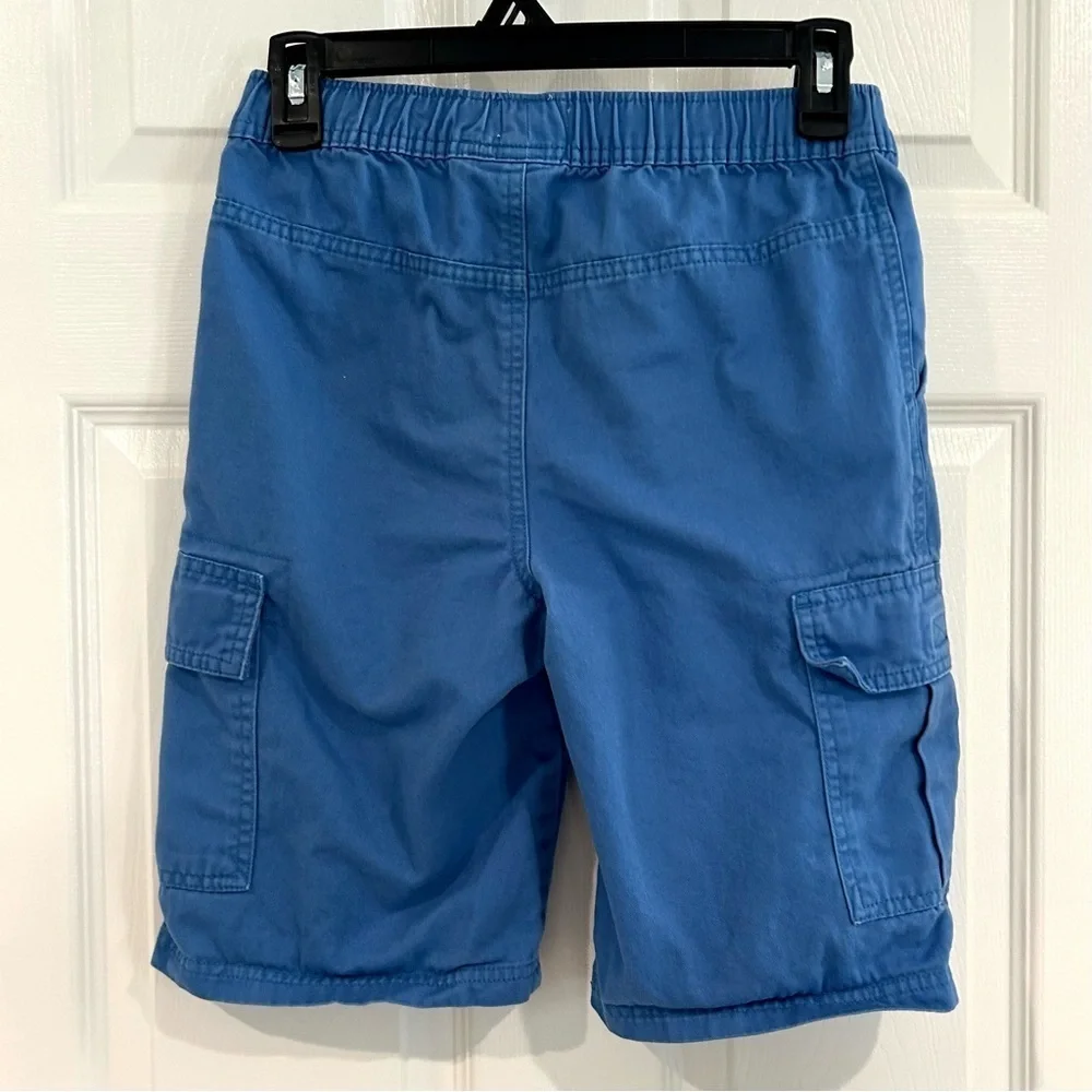 The Children's Place Boys Blue Cargo Shorts 12- Pull On Adjustable Waist Cotton